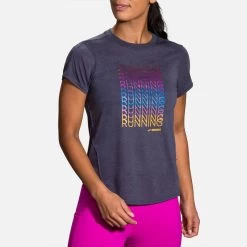 Brooks Distance Graphic Short Sleeve Women's (2020) -Sport Racquet Shop 056802 459 1