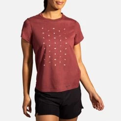 Brooks Distance Graphic Short Sleeve Women's (2020) -Sport Racquet Shop 056802 619 1