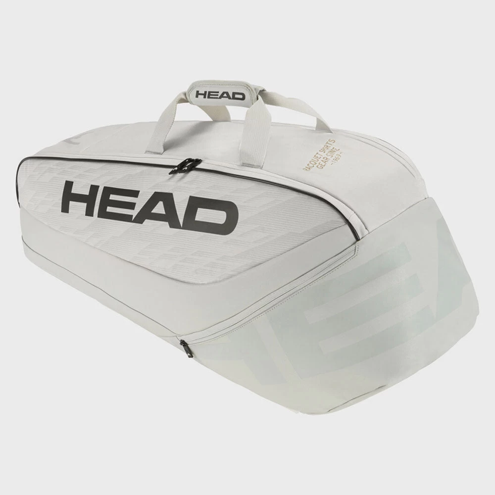 HEAD Pro X Racquet Bag M 6 Pack Corduroy White/White 3 HEAD Pro X Racquet Bag M 6 Pack Corduroy White/White