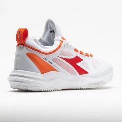Diadora Speed Blushield Fly Clay Women's White/Fiery Red -Sport Racquet Shop 116606 6