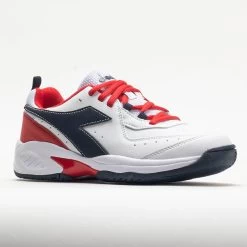 Diadora Challenge 5 SL Junior White/Blue Corsair/Fiery Red -Sport Racquet Shop 121359 5