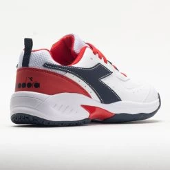 Diadora Challenge 5 SL Junior White/Blue Corsair/Fiery Red -Sport Racquet Shop 121359 6