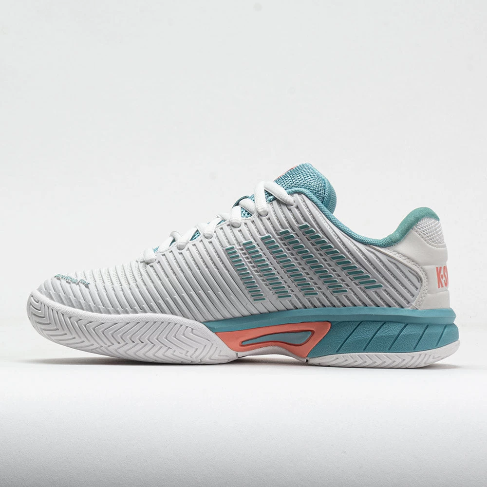 K-Swiss Hypercourt Express 2 Junior Blanc De Blanc/Nile Blue/Desert 4 K-Swiss Hypercourt Express 2 Junior Blanc De Blanc/Nile Blue/Desert - Image 2