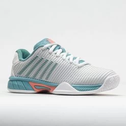 K-Swiss Hypercourt Express 2 Junior Blanc De Blanc/Nile Blue/Desert 12 K-Swiss Hypercourt Express 2 Junior Blanc De Blanc/Nile Blue/Desert -Sport Racquet Shop 121383 5