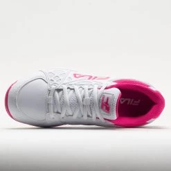 Fila Double Bounce 3 Women's White/White/Pink Glo -Sport Racquet Shop 370042 2