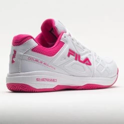 Fila Double Bounce 3 Women's White/White/Pink Glo -Sport Racquet Shop 370042 6