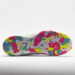 Fila Double Bounce 3 Women's White/White/Multicolor -Sport Racquet Shop 370043 4