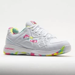 Fila Double Bounce 3 Women's White/White/Multicolor -Sport Racquet Shop 370043 5