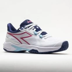Diadora Trofeo 2 AG Pickleball Women's White/Blueprint/Pink Yarrow 12 Diadora Trofeo 2 AG Pickleball Women's White/Blueprint/Pink Yarrow -Sport Racquet Shop 370081 5