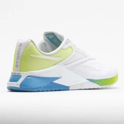 Reebok Nano X2 Women's White/Essential Blue/Acid Yellow -Sport Racquet Shop 561835 6