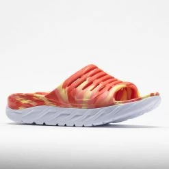 HOKA Ora Recovery Slide Swirl Unisex Yellow Pear/Fiesta -Sport Racquet Shop 570558 5