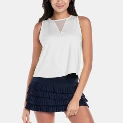 Lucky In Love Pleats Please Tank Women's -Sport Racquet Shop 758275 110 1